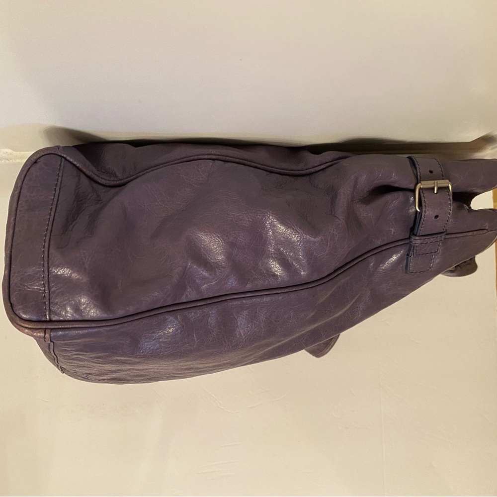 💎BALENCIAGA TOTE BAG PURPLE LEATHER MOTOCROSS HEXAGON CLASSIC ARENA LARGE TRAVEL - Picture 7 of 17
